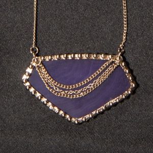 Gold Kendra Scott Blue Agate Necklace